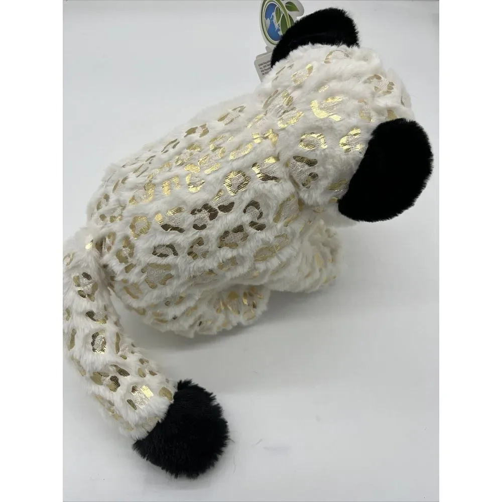 Wild Republic Foilkins‎ White Snow Leopard Gold Spots Plush Stuffed Animal 18